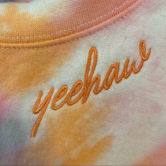 Yeehaw Sweatshirt Small Red Dress Boutique Pink and Orange Tie-Dye Sweatshirt - Picture 10 of 10